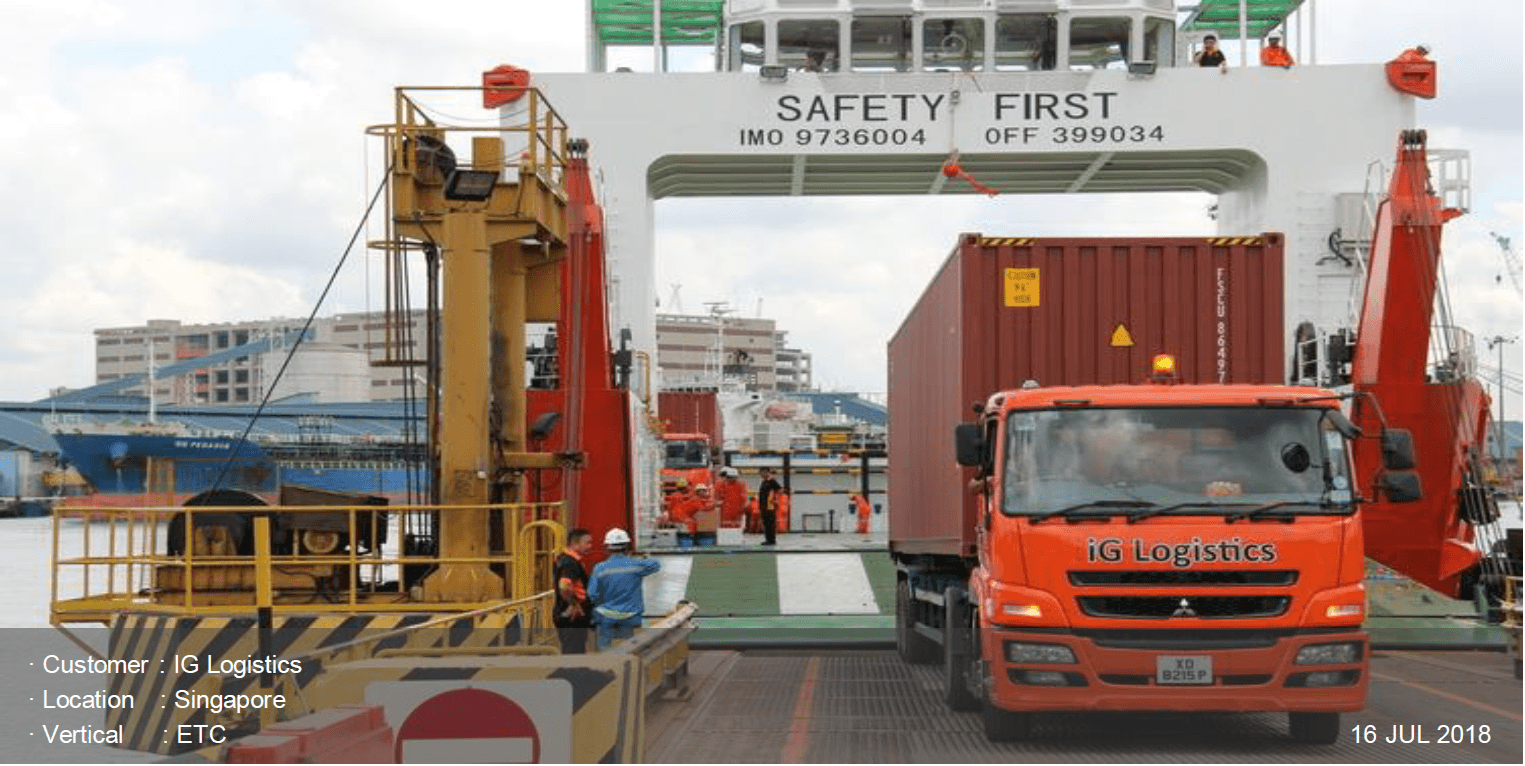 Wisenet X, recording vehicle movement with in and out time at the new hub of IG Logistic’s